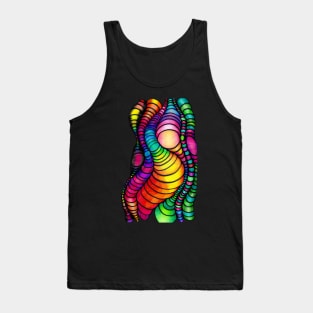 Colorful Tube Worms - Op Art Tank Top